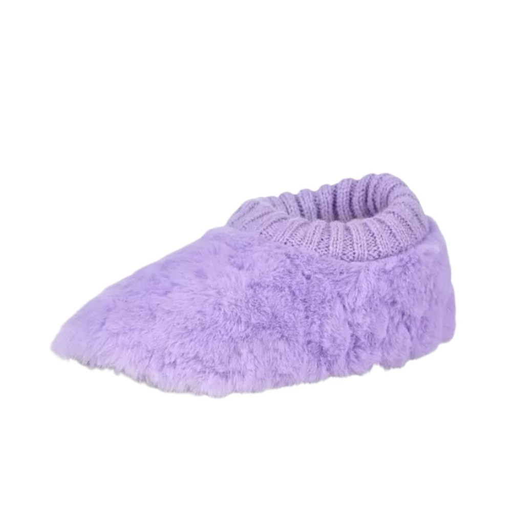 Northeast Outfitters Cozy Cabin Fur Heart Slippers (Purple) NWT